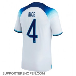 England Declan Rice #4 Hemma Matchtröja VM 2022 Kortärmad